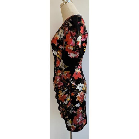 Bronx and Banco Floral Velvet mini dress sz XS - Picture 4 of 13
